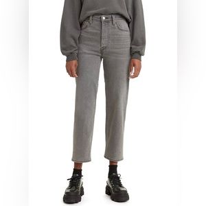 Levi’s Ribcage Straight Ankle, Cosmic Chatter grey